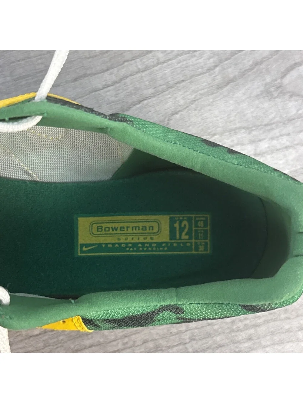 Nike Bowerman Track Shoes Green Yellow Size 12